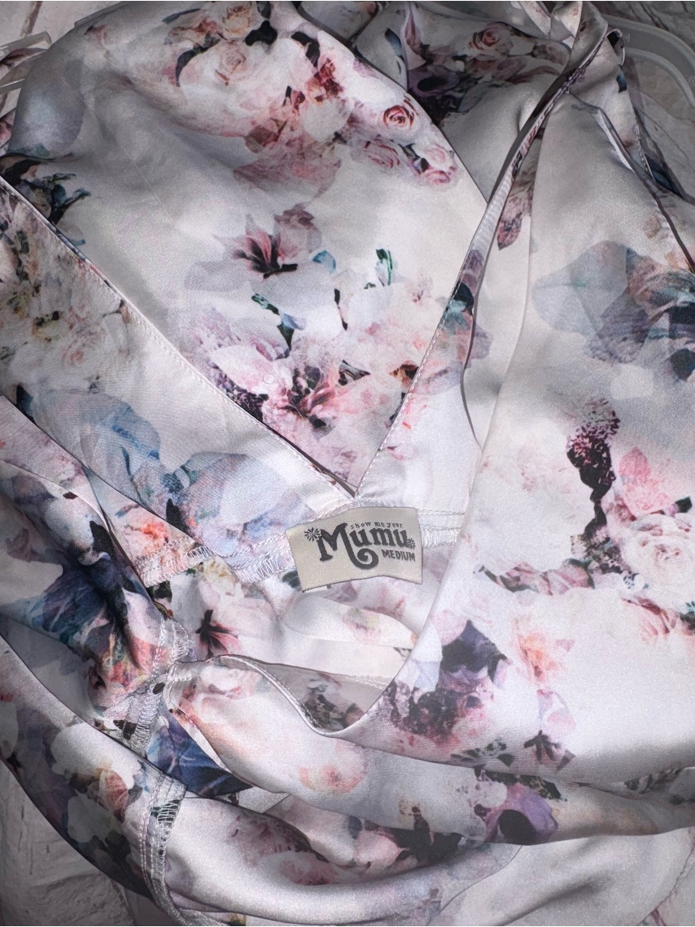 Show me your Mumu floral Mariah hi lo wrap dress S - Picture 9 of 9